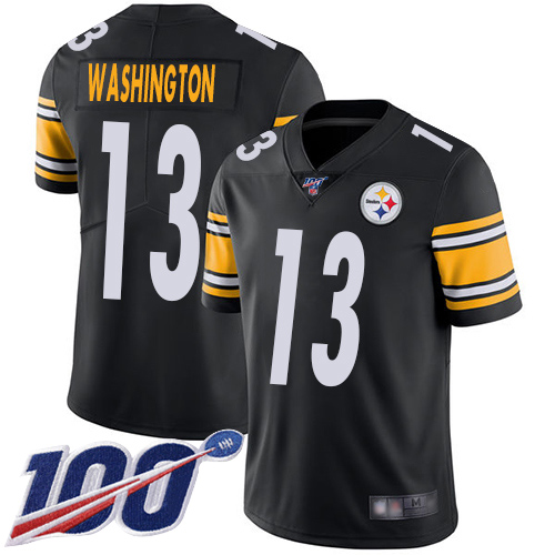 Pittsburgh Steelers #13 James Washington Black Team Color Men's Stitched 100th Season Vapor Limited Jersey Men's cheap jerseys for sale - CheapJerseys.Shop