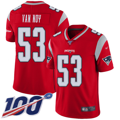 New England Patriots #53 Kyle Van Noy Red Men's Stitched Limited Inverted Legend 100th Season Jersey Men's cheap jerseys for sale - CheapJerseys.Shop