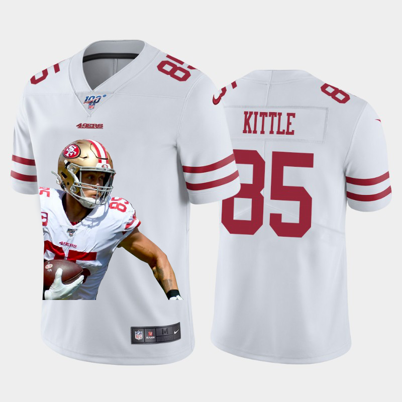 San Francisco 49ers #85 George Kittle Team Hero 2 Vapor Limited 100 Jersey White cheap jerseys for sale - CheapJerseys.Shop
