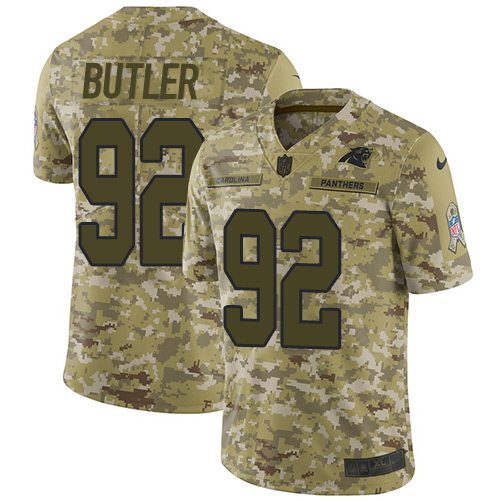 Carolina Panthers #92 Vernon Butler Camo Men's Stitched Limited 2018 Salute To Service Jersey Men's cheap jerseys for sale - CheapJerseys.Shop