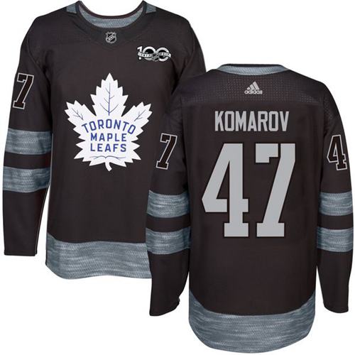 Maple Toronto Maple Leafs #47 Leo Komarov Black 1917-2017 100th Anniversary Stitched Jersey Men's cheap jerseys for sale - CheapJerseys.Shop