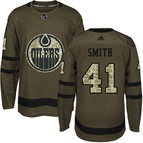 Edmonton Oilers #41 Mike Smith Green Salute to Service Stitched Youth Jersey Youth cheap jerseys for sale - CheapJerseys.Shop