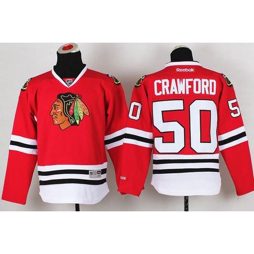 Chicago Blackhawks #50 Corey Crawford Red Stitched Youth Jersey Youth cheap jerseys for sale - CheapJerseys.Shop