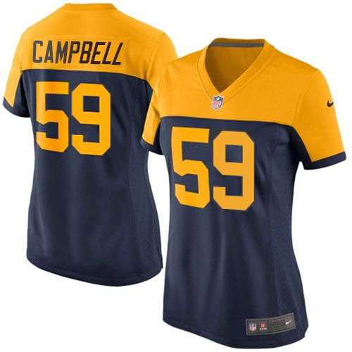 Green Bay Packers #59 De'Vondre Campbell Navy Blue Alternate Women's Stitched Vapor Untouchable Limited Jersey Womens cheap jerseys for sale - CheapJerseys.Shop