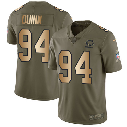 Chicago Bears #94 Robert Quinn Olive/Gold Men's Stitched Limited 2017 Salute To Service Jersey Men's cheap jerseys for sale - CheapJerseys.Shop