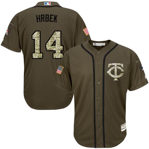 Minnesota Twins #14 Kent Hrbek Green Salute to Service Stitched Jersey Men's cheap jerseys for sale - CheapJerseys.Shop