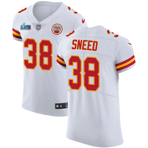 Chiefs #38 L'Jarius Sneed White Super Bowl LVII Patch Men's Stitched Vapor Untouchable Elite Jersey cheap jerseys for sale - CheapJerseys.Shop