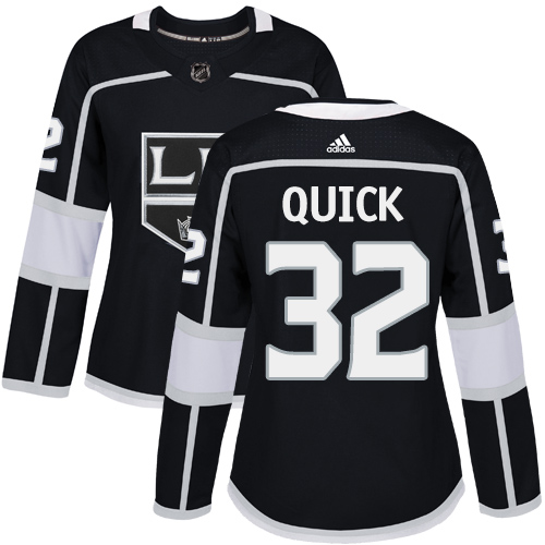 Los Angeles Kings #32 Jonathan Quick Black Home Authentic Women's Stitched Jersey Womens cheap jerseys for sale - CheapJerseys.Shop