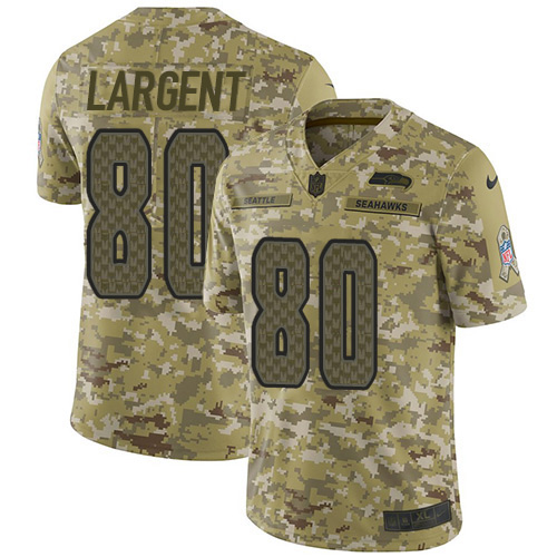 Seahawks #80 Steve Largent Camo Men's Stitched Limited 2018 Salute To Service Jersey cheap jerseys for sale - CheapJerseys.Shop