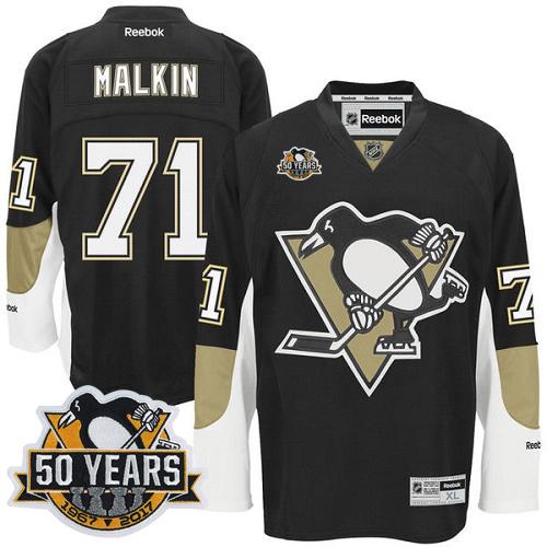 Pittsburgh Penguins #71 Evgeni Malkin Black 50th Anniversary Stitched Jersey Men's cheap jerseys for sale - CheapJerseys.Shop
