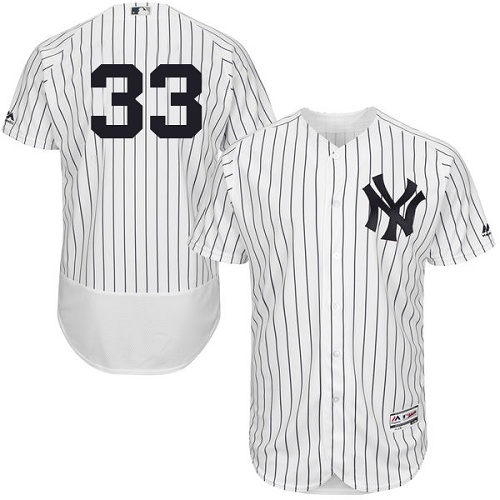 New York Yankees #33 Greg Bird White Strip Flexbase Authentic Collection Stitched Jersey Men's cheap jerseys for sale - CheapJerseys.Shop