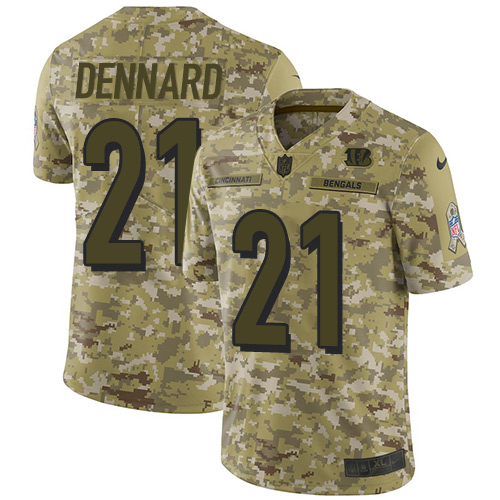 Cincinnati Bengals #21 Darqueze Dennard Camo Men's Stitched Limited 2018 Salute To Service Jersey Men's cheap jerseys for sale - CheapJerseys.Shop