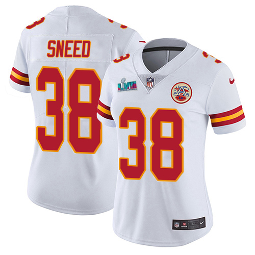 Chiefs #38 L'Jarius Sneed White Super Bowl LVII Patch Women's Stitched Vapor Untouchable Limited Jersey cheap jerseys for sale - CheapJerseys.Shop