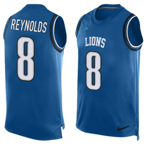 Lions #8 Josh Reynolds Blue Team Color Men's Stitched Limited Tank Top Jersey cheap jerseys for sale - CheapJerseys.Shop