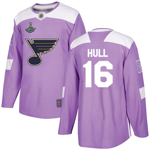 St. Louis Blues #16 Brett Hull Purple Authentic Fights Cancer Stanley Cup Champions Stitched Jersey Men's cheap jerseys for sale - CheapJerseys.Shop