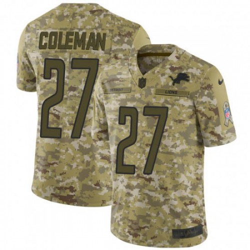 Detroit Lions #27 Justin Coleman Camo Men's Stitched Limited 2018 Salute To Service Jersey Men's cheap jerseys for sale - CheapJerseys.Shop