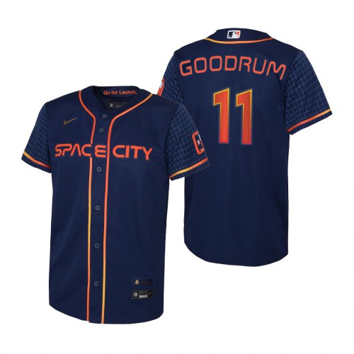 Houston Houston Astros #11 Niko Goodrum Navy Youth 2022 City Connect Replica Jersey Youth cheap jerseys for sale - CheapJerseys.Shop