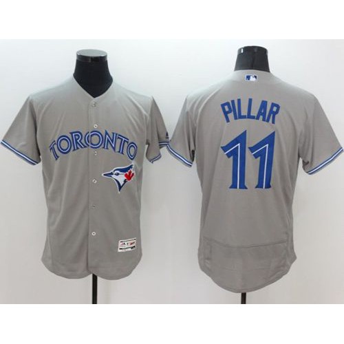 Toronto Blue Jays #11 Kevin Pillar Grey Flexbase Authentic Collection Stitched Jersey Men's cheap jerseys for sale - CheapJerseys.Shop