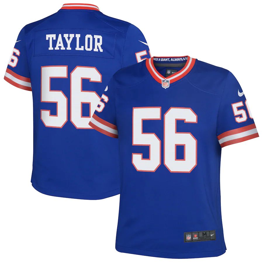 New York Giants #56 Lawrence Taylor Royal Youth Classic Player Game Jersey cheap jerseys for sale - CheapJerseys.Shop