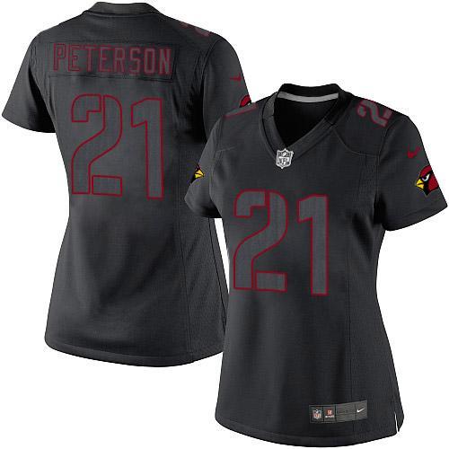Cardinals #21 Patrick Peterson Black Impact Women's Stitched Limited Jersey cheap jerseys for sale - CheapJerseys.Shop