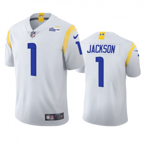 Los Angeles Los Angeles Rams #1 Desean Jackson Men's 2021 Vapor Limited Jersey - White Men's cheap jerseys for sale - CheapJerseys.Shop