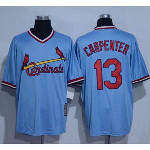 St.Louis Cardinals #13 Matt Carpenter Blue Cooperstown Throwback Stitched Jersey Men's cheap jerseys for sale - CheapJerseys.Shop