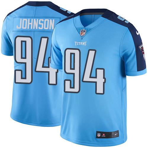 Tennessee Titans #94 Austin Johnson Light Blue Men's Stitched Limited Rush Jersey Men's cheap jerseys for sale - CheapJerseys.Shop