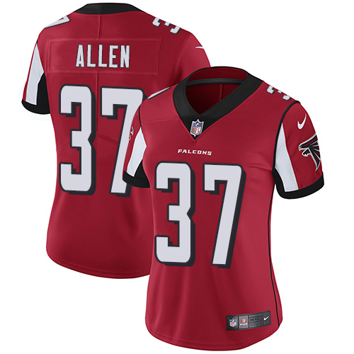 Atlanta Falcons #37 Ricardo Allen Red Team Color Women's Stitched Vapor Untouchable Limited Jersey Womens cheap jerseys for sale - CheapJerseys.Shop
