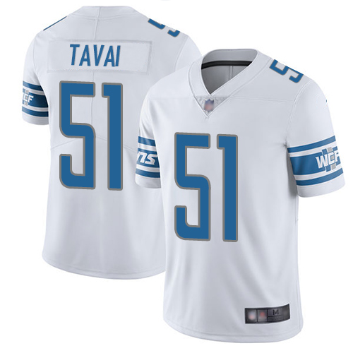 Detroit Lions #51 Jahlani Tavai White Men's Stitched Vapor Untouchable Limited Jersey Men's cheap jerseys for sale - CheapJerseys.Shop