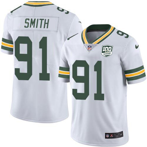 Green Bay Packers #91 Preston Smith White Youth 100th Season Stitched Vapor Untouchable Limited Jersey Youth cheap jerseys for sale - CheapJerseys.Shop