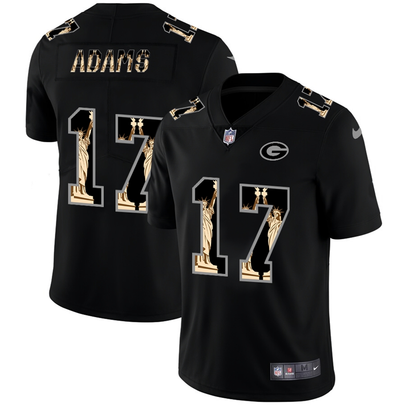 Green Bay Packers #17 Davante Adams Carbon Black Vapor Statue Of Liberty Limited Jersey cheap jerseys for sale - CheapJerseys.Shop