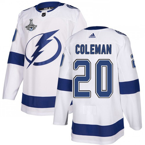 Tampa Bay Lightning #20 Blake Coleman White Road Authentic 2020 Stanley Cup Champions Stitched Jersey Men's cheap jerseys for sale - CheapJerseys.Shop