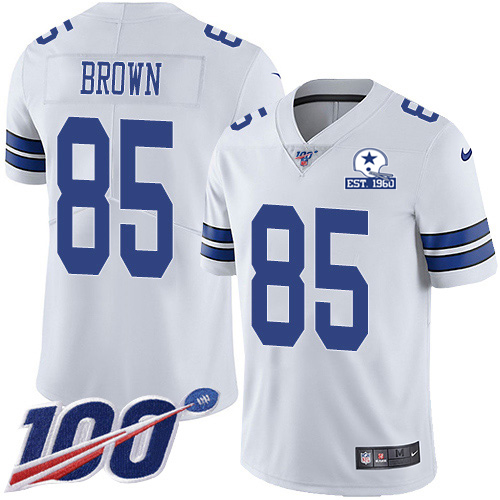 Dallas Cowboys #85 Noah Brown White Men's Stitched With Established In 1960 Patch 100th Season Vapor Untouchable Limited Jersey Men's cheap jerseys for sale - CheapJerseys.Shop
