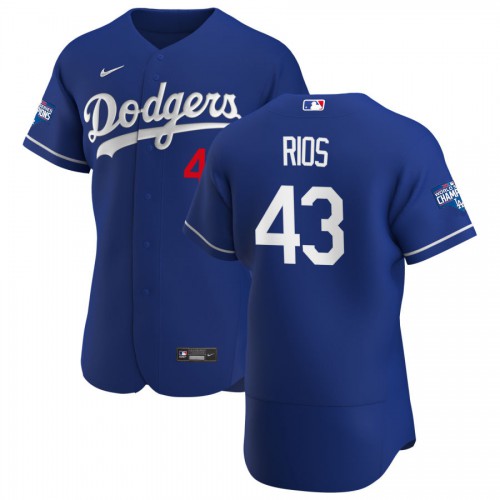Los Angeles Los Angeles Dodgers #43 Edwin Rios Men's Royal Alternate 2020 World Series Champions Authentic Player Jersey Men's cheap jerseys for sale - CheapJerseys.Shop