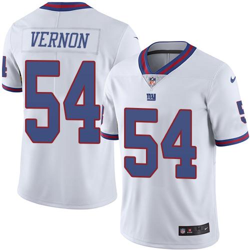 New York Giants #54 Olivier Vernon White Men's Stitched Limited Rush Jersey Men's cheap jerseys for sale - CheapJerseys.Shop