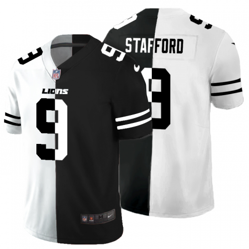Detroit Detroit Lions #9 Matthew Stafford Men's Black V White Peace Split Vapor Untouchable Limited Jersey Men's cheap jerseys for sale - CheapJerseys.Shop
