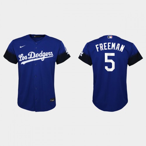 Los Angeles Los Angeles Dodgers #5 Freddie Freeman Youth 2021 City Connect Jersey Royal Youth cheap jerseys for sale - CheapJerseys.Shop