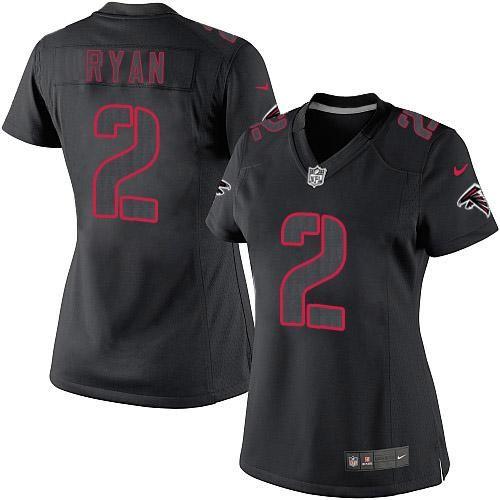 Atlanta Falcons #2 Matt Ryan Black Impact Women's Stitched Limited Jersey Womens cheap jerseys for sale - CheapJerseys.Shop