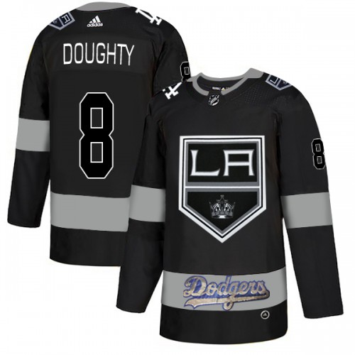 Los Angeles Kings X Dodgers #8 Drew Doughty Black Authentic City Joint Name Stitched Jersey Men's cheap jerseys for sale - CheapJerseys.Shop
