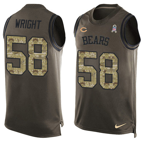 Bears #58 Darnell Wright Green Men's Stitched Limited Salute To Service Tank Top Jersey cheap jerseys for sale - CheapJerseys.Shop