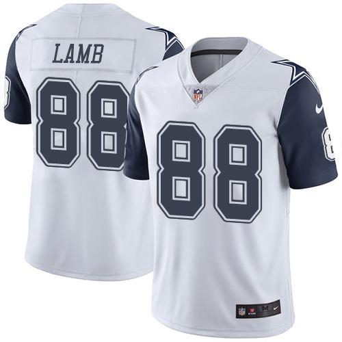 Cowboys #88 CeeDee Lamb White Men's Stitched Limited Rush Jersey cheap jerseys for sale - CheapJerseys.Shop