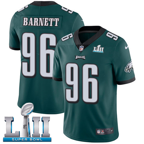 Philadelphia Eagles #96 Derek Barnett Midnight Green Team Color Super Bowl LII Men's Stitched Vapor Untouchable Limited Jersey Men's cheap jerseys for sale - CheapJerseys.Shop