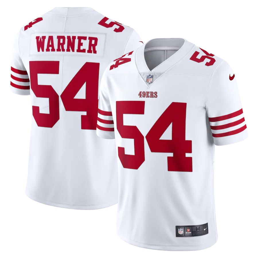 San Francisco 49ers #54 Fred Warner White Men's 2022-23 Limited Stitched Vapor Untouchable Jersey cheap jerseys for sale - CheapJerseys.Shop