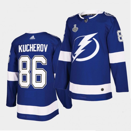 Tampa Bay Lightning #86 Nikita Kucherov Blue Home Authentic Youth 2021 Stanley Cup Final Patch Jersey Youth cheap jerseys for sale - CheapJerseys.Shop