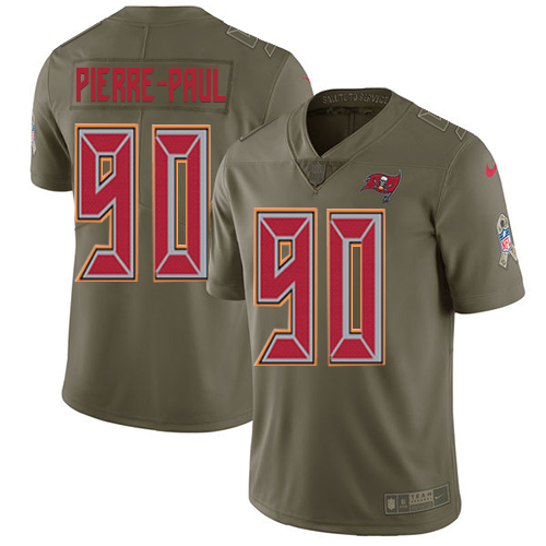 Tampa Bay Buccaneers #90 Jason Pierre-Paul Olive Men's Stitched Limited 2017 Salute To Service Jersey Men's cheap jerseys for sale - CheapJerseys.Shop