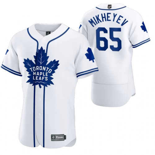 Toronto Maple Toronto Maple Leafs #65 Ilya Mikheyev Men's 2020 x Crossover Edition Baseball Jersey White Men's cheap jerseys for sale - CheapJerseys.Shop