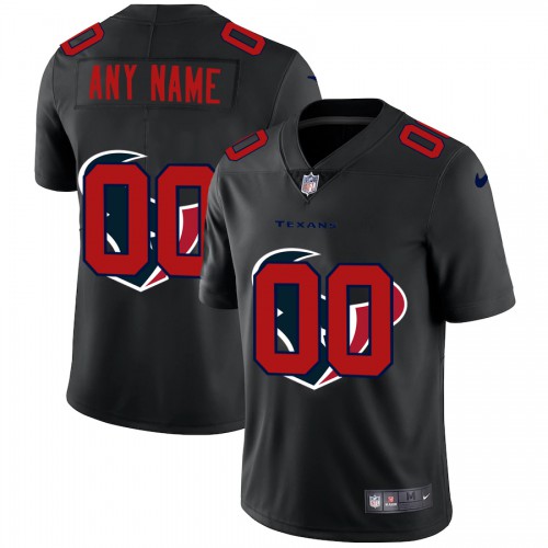 Houston Texans Custom Men's Team Logo Dual Overlap Limited Jersey Black cheap jerseys for sale - CheapJerseys.Shop