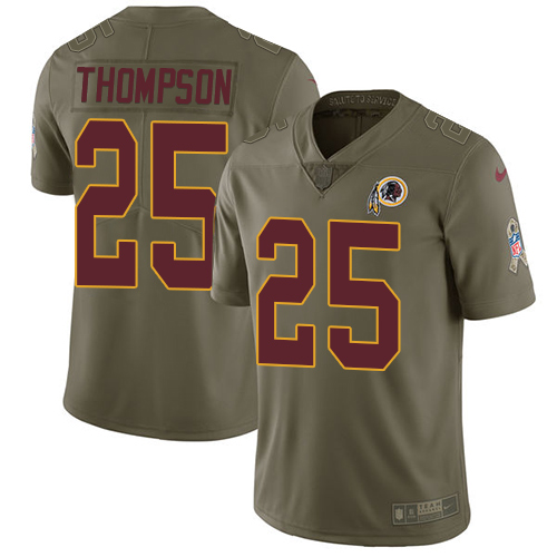 Washington Commanders #25 Chris Thompson Olive Men's Stitched Limited 2017 Salute To Service Jersey Men's cheap jerseys for sale - CheapJerseys.Shop