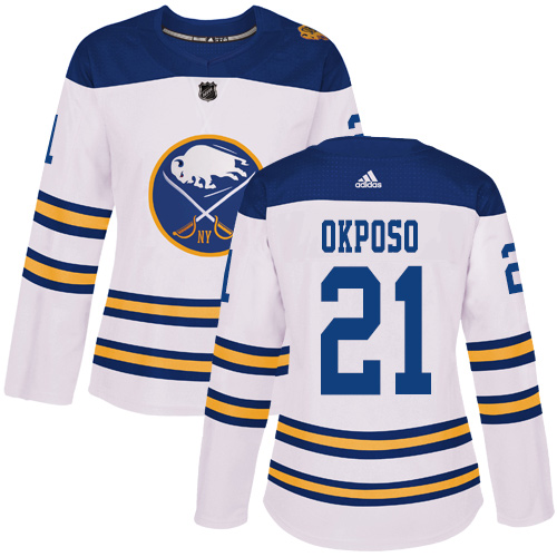 Buffalo Sabres #21 Kyle Okposo White Authentic 2018 Winter Classic Women's Stitched Jersey Womens cheap jerseys for sale - CheapJerseys.Shop