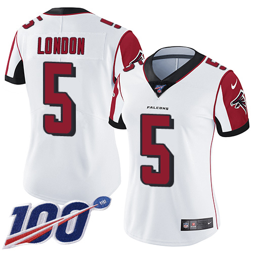 Falcons #5 Drake London White Stitched Women's 100th Season Vapor Untouchable Limited Jersey cheap jerseys for sale - CheapJerseys.Shop